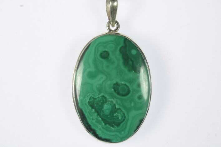 Vibrant Green Malachite Pendant - Sterling Silver #228637
